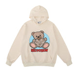 Letter Bear Doll Graphic Hoodies