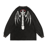 Letter Skeleton Print Sweatshirt