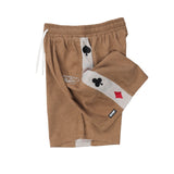 Side Poker Embroidery Shorts