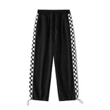 Striped Side Grid Graphic Sweatpants