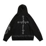 Dark Graphic Cross Hoodie