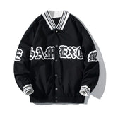 Letter Embroidery Varsity Jacket