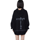 Dark Graphic Cross Hoodie