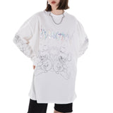 Pcloa Cool Letter Devil Rabbit Sweatshirt