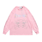 Pcloa Cool Letter Devil Rabbit Sweatshirt