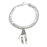 Silver Skeleton Palm Bracelet