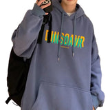 'DINSOAVR' Letter Print Hoodie