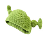 Green Cute Antenna Knitted Hat