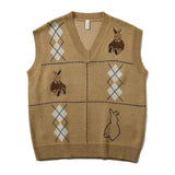 Mr.Rabbit Pattern Knitted Vest