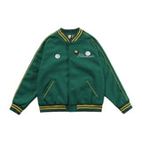 Line Letter Embroidery Jacket