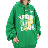 Colorful Print Smiley Hoodie