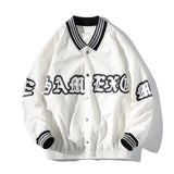 Letter Embroidery Varsity Jacket