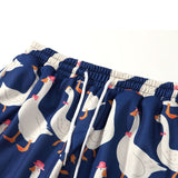 Cartoon Cute Goose Print Sweatpants