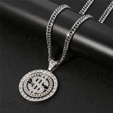 Pcloa Rotatable Dollars Logo Necklace