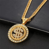 Pcloa Rotatable Dollars Logo Necklace