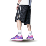 Full Cartoon Pattern Striped Shorts