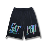 Reflection Letter Side Elastic Shorts