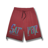 Reflection Letter Side Elastic Shorts