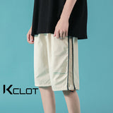 Letter Side Striped Casual Shorts