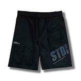 Reflective Letter Multi-Pocket Shorts