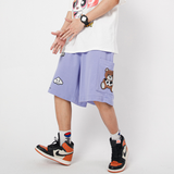 Bear Cloud Embroidery Shorts