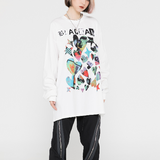 Letter Butterfly Print Long Sleeve Shirt