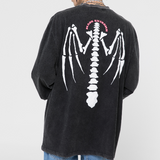 Letter Skeleton Print Sweatshirt