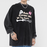 Letter Skeleton Print Sweatshirt