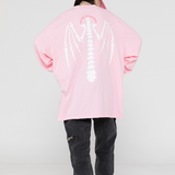 Letter Skeleton Print Sweatshirt