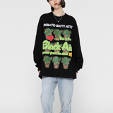 Letter Cactus Graphic Sweatshirt