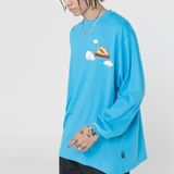 Sun And Cloud Print Sweatshirt