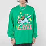 Letter Fox Cartoon Print Sweatshirt