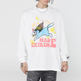 Letter Fox Cartoon Print Sweatshirt