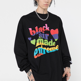 Colorful Letter Print Sweatshirt