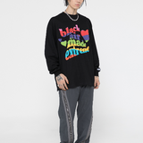 Colorful Letter Print Sweatshirt