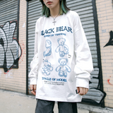 Letter Sketch Bear Graphic Sweatshirt