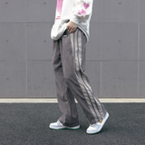 Tree Side Stripes Embroidery Sweatpants