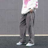 Tree Side Stripes Embroidery Sweatpants