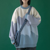 Color Match Wavy Sweater