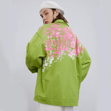 Cherry Blossom Pocket Denim Jacket