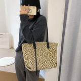 Zebra-Pattern Shoulder Bag