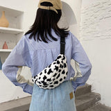 Cow-Pattern Chest Bag