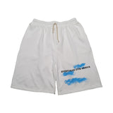 Cloud Letter Print Casual  Shorts