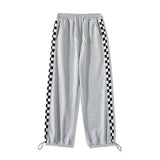 Striped Side Grid Graphic Sweatpants