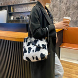 Cow-Pattern Shoulder Bag