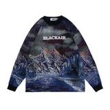 Landscape Painting Graphic Sweatshirt