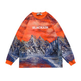 Landscape Painting Graphic Sweatshirt