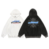 Letter Spider Graphic Hoodie