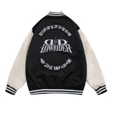 Letter Embroidery Patchwork Jacket