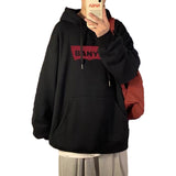 Oversize Letter Print Hoodie